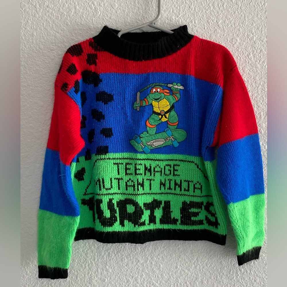 Hot Cashews Vintage Teenage Mutant Ninja Turtles pullover sweater made in USA